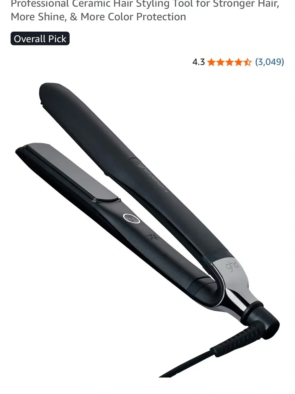 ghd Black Ceramic Hair Straightener - 1